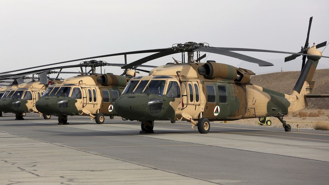 Afghánské vrtulníky Black Hawk
