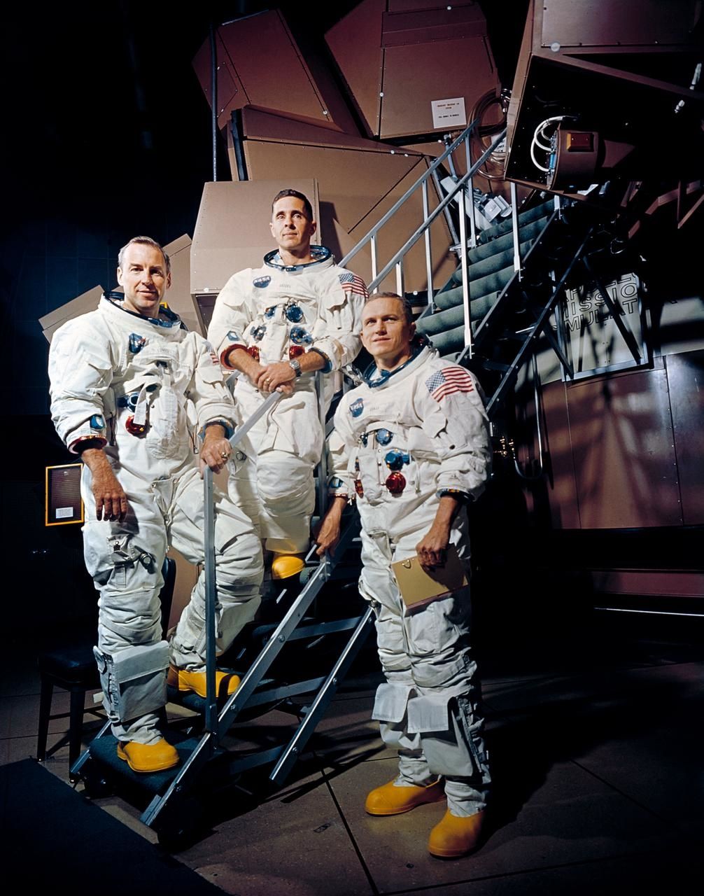 Posádka Apolla 8 Lovell, Anders a Borman před letem 