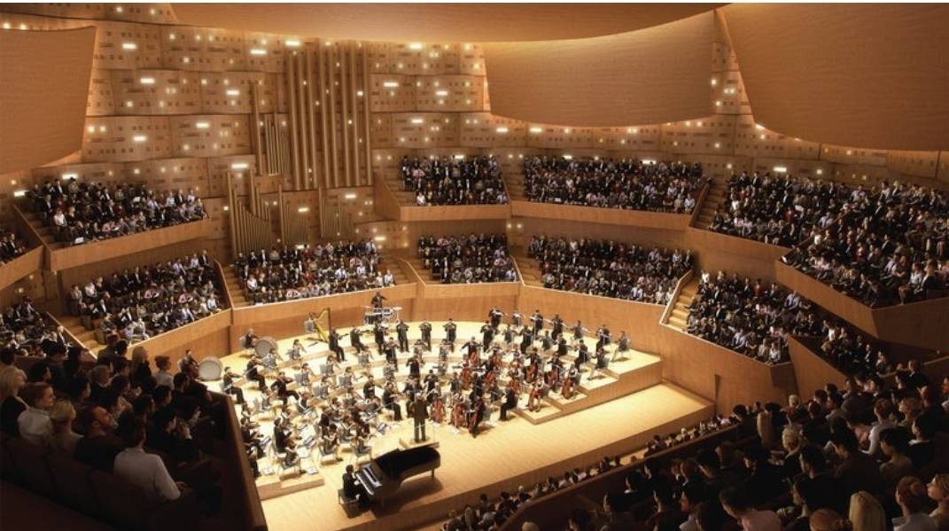 Nový koncertní sál nabídne 1200 až 1400 posluchačům jedinečnou akustiku.