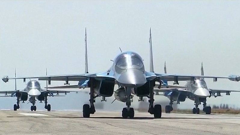 Ruské Suchoje Su-34 v Sýrii 