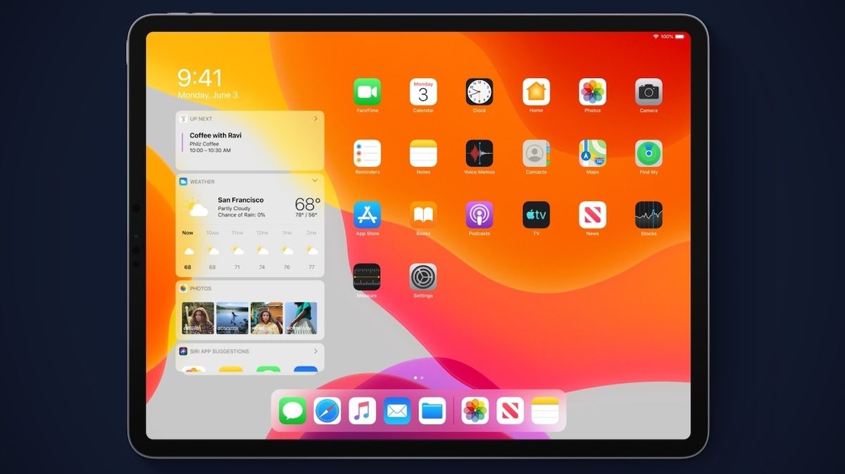 Ukázka systému iPadOS