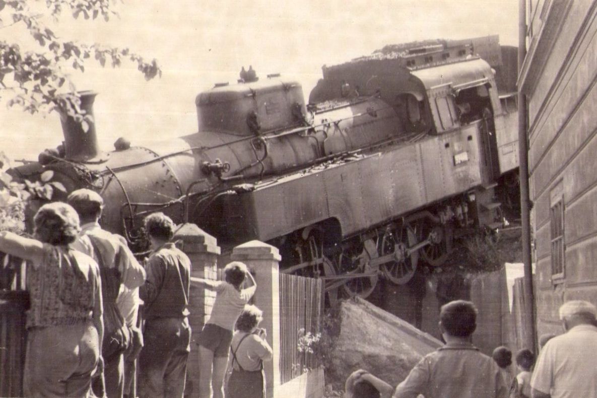 Havárie lokomotivy v 60. letech