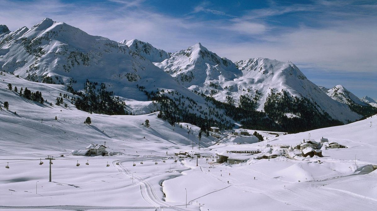 Lyžařské středisko Kühtai na západě Rakouska 