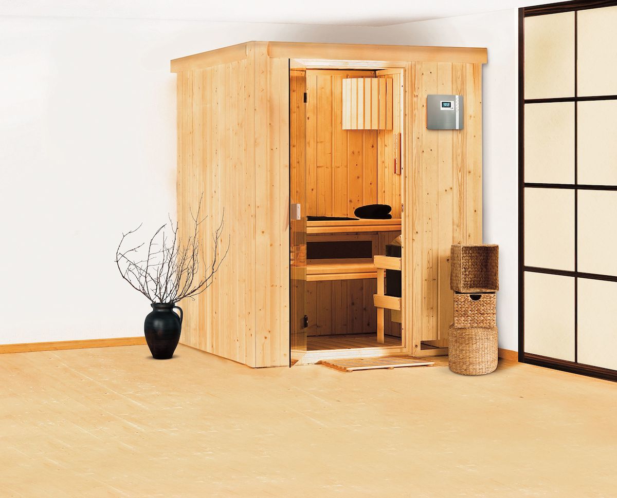 Finská sauna Heikki poskytuje skvělou službu pro zdraví těla i mysli. Přitom je prostorově úsporná a její provoz v kombinaci s elektrickými kamny s nízkou spotřebou šetří i finance. 