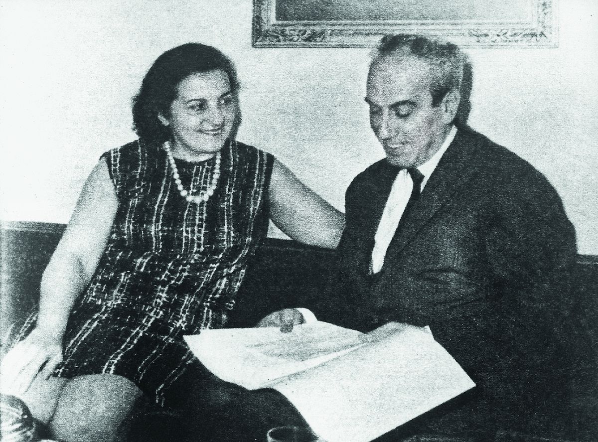 Manželé Londonovi v roce 1968 při návštěvě Československa