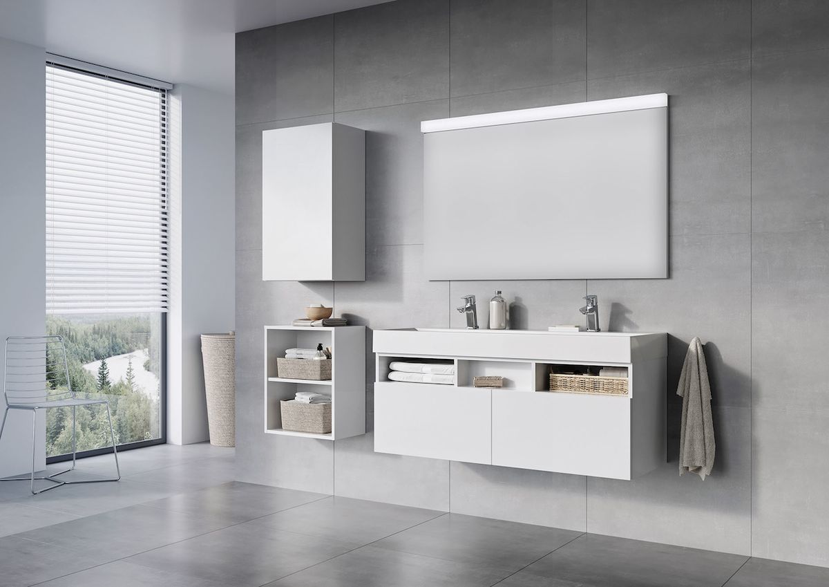 Aby mohl koupelnový nábytek Classic prospívat skutečně každé koupelně, může být opatřen hned několika druhy barev korpusu, jako je bílá, bříza, latte nebo cappuccino. 