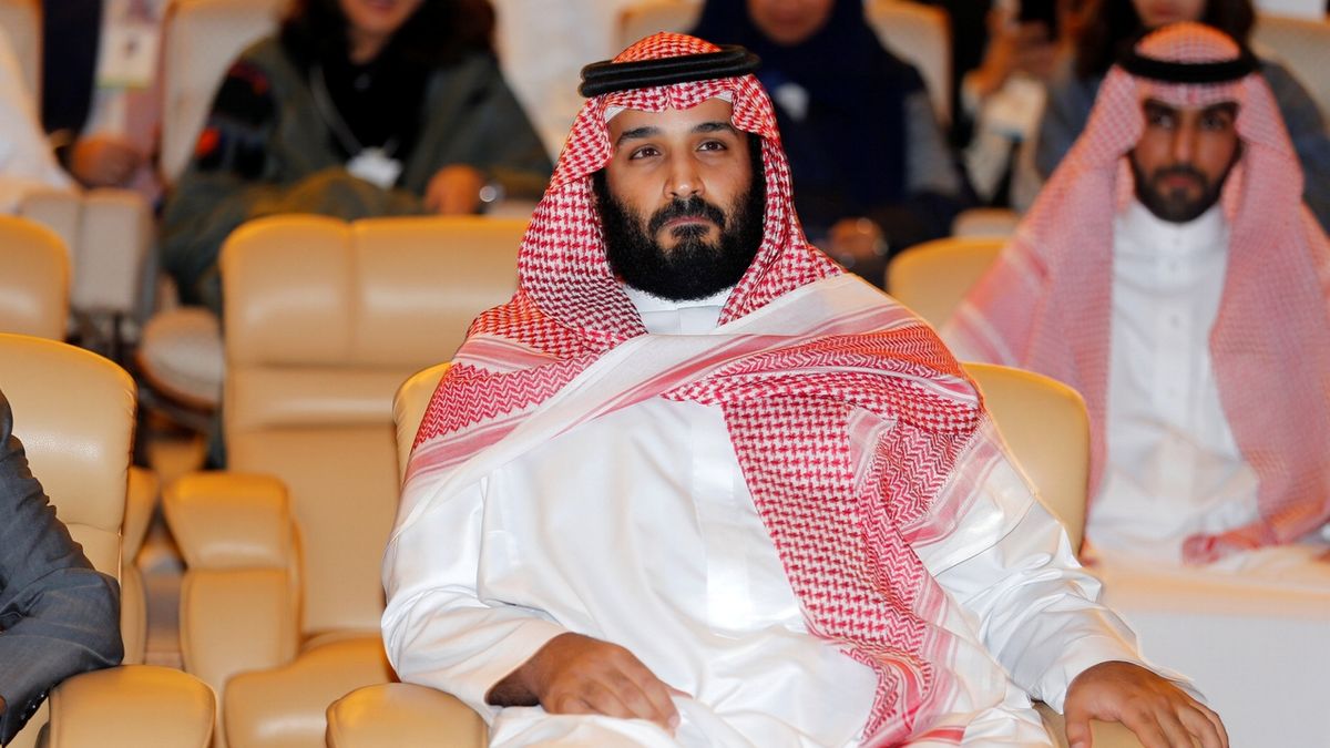 Saúdskoarabský korunní princ Mohamed bin Salmán na konferenci v Rijádu