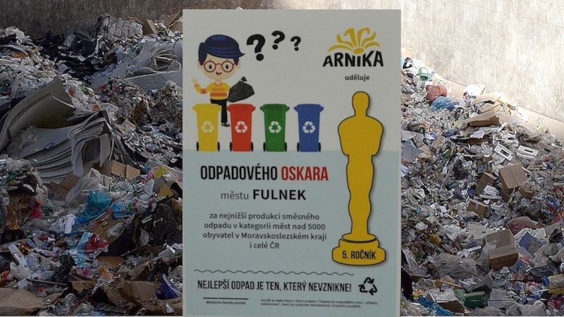 Město Fulnek - 5825 obyvatel zvítězilo v soutěži Odpadový Oskar v Moravskoslezském kraji v rámci České republiky.