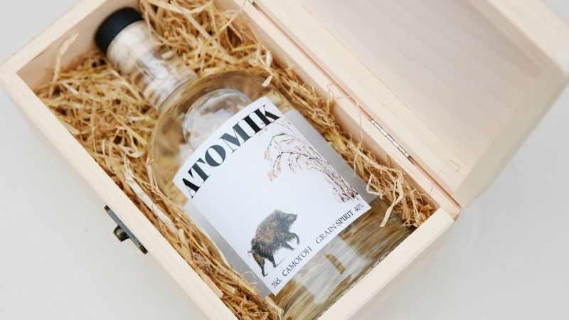 Vodka Atomik z černobylské oblasti.