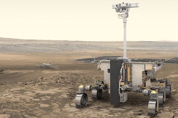Ilustrace roveru mise ExoMars 2020