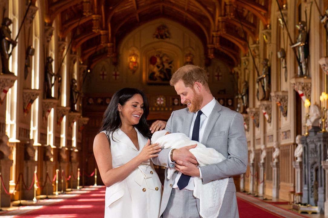 Princ Harry a vévodkyně Meghan se svým prvorozeným synem.