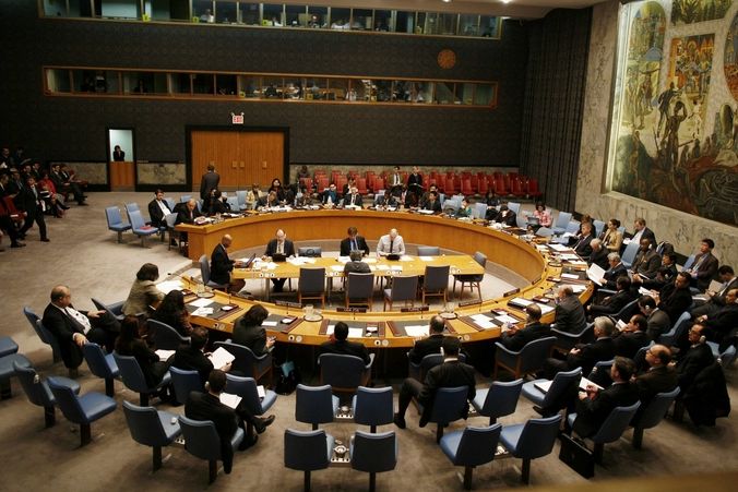 Rada bezpečnosti OSN při jednání o situaci v pásmu Gazy