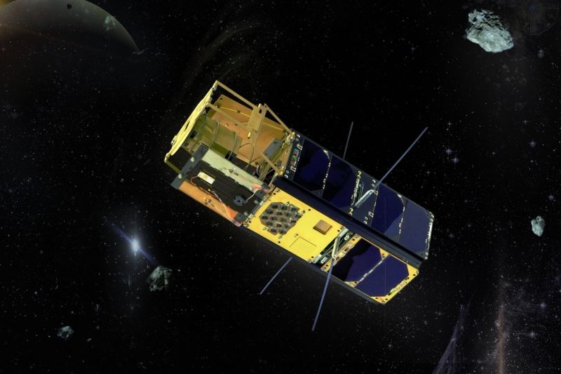Ilustrační obrázek české družice VZLUSAT-1