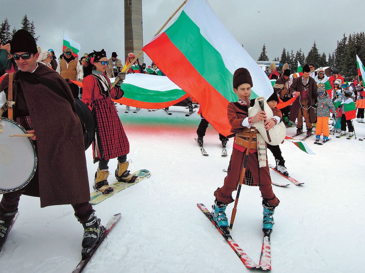 Svůj národní svátek slaví Bulhaři i na sjezdovkách.