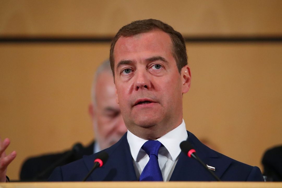 Ruský premiér Dmitrij Medvěděv na Mezinárodní konferenci práce v Ženevě