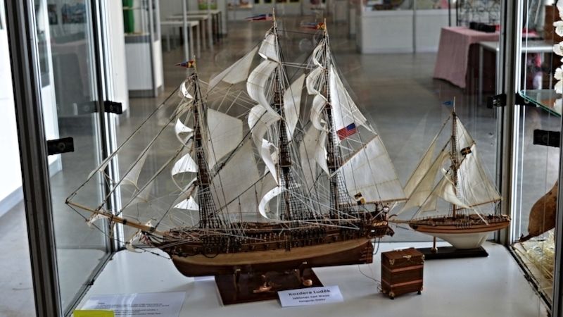 Jeden z krásných exponátů - loď Luďka Kozdery