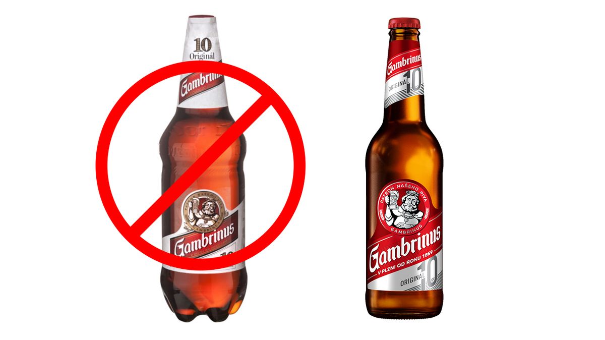 Pivo Gambrinus se přestane prodávat v plastových lahvích.