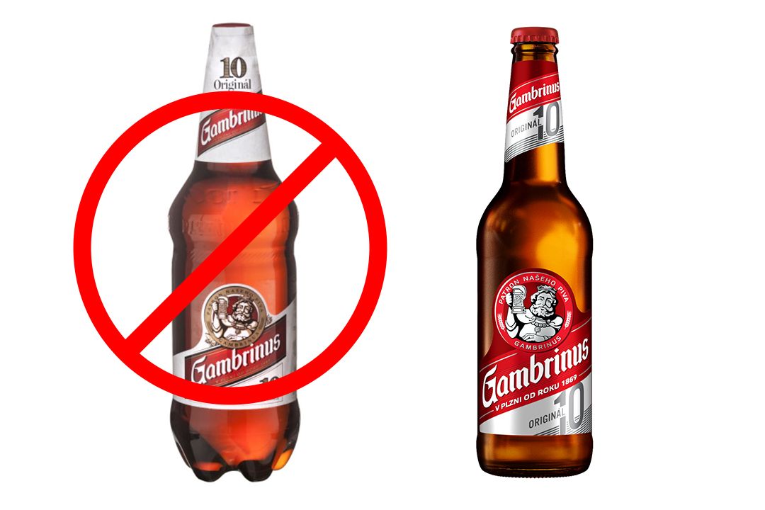 Pivo Gambrinus se přestane prodávat v plastových lahvích.