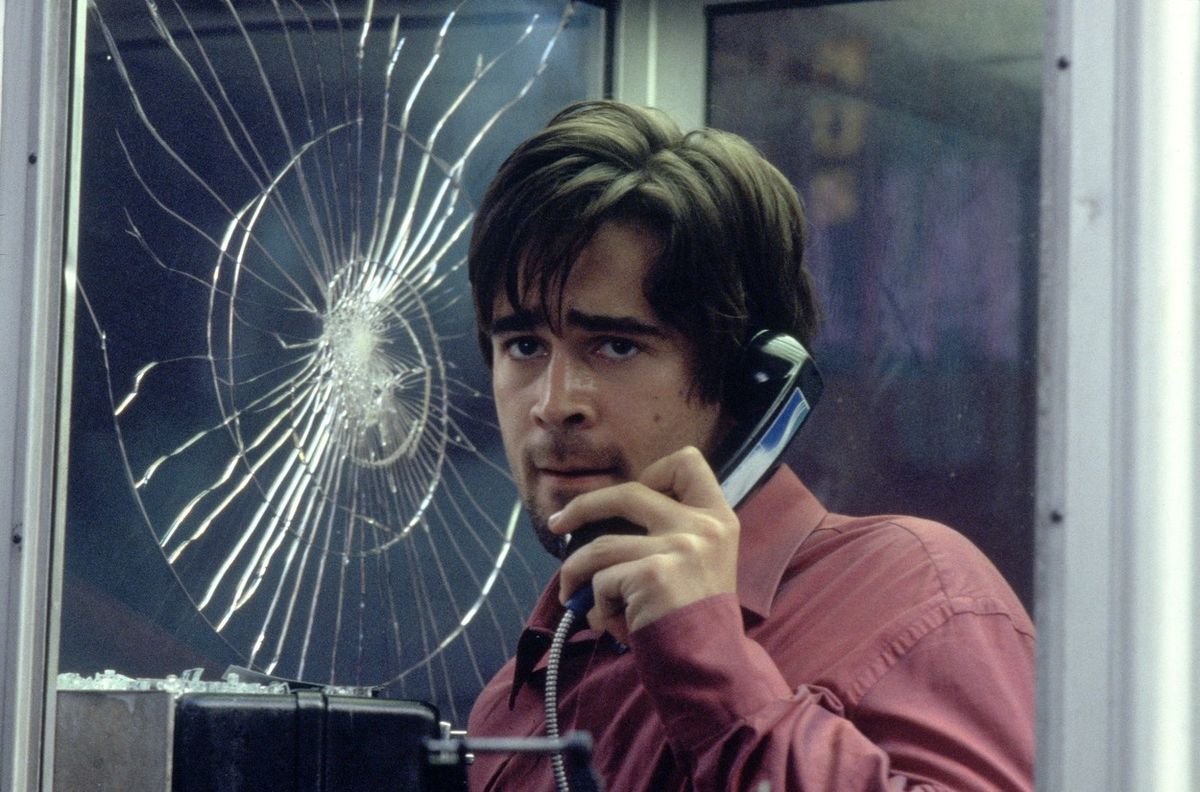 Colin Farrell v hlavní roli amerického psychologického thrilleru Telefonní budka (2002).