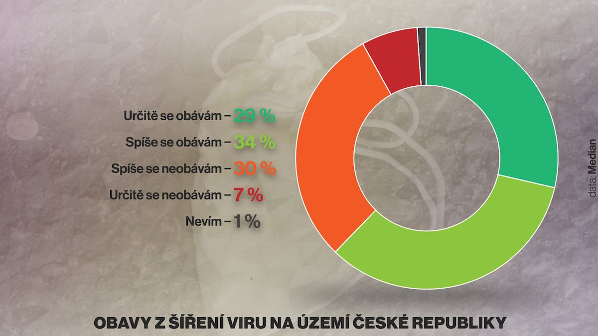 Češi mají strach z šíření koronaviru, více se bojí ženy a starší lidé