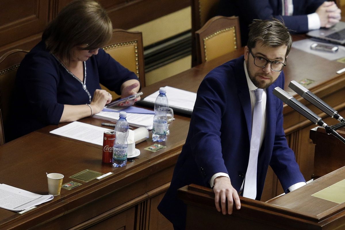 Jakub Michálek na pátečním jednání Poslanecké sněmovny