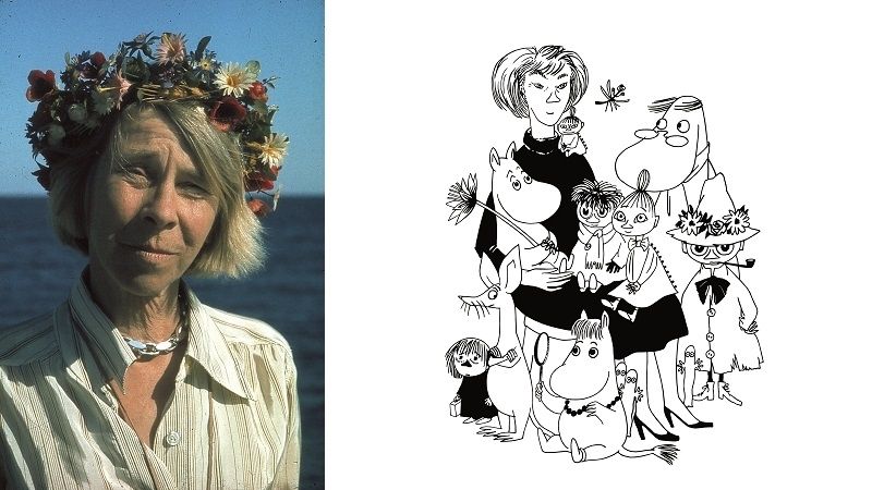 Finská spisovatelka Tove Janssonová a její slavní pohádkoví Muminci.