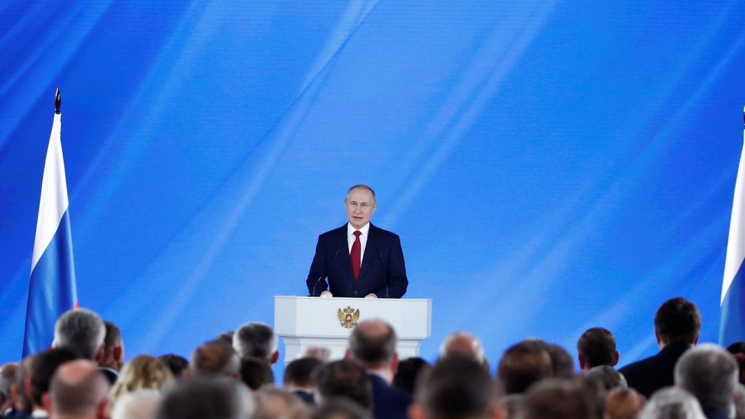Ruský prezident Vladimir Putin při výročním projevu o stavu země
