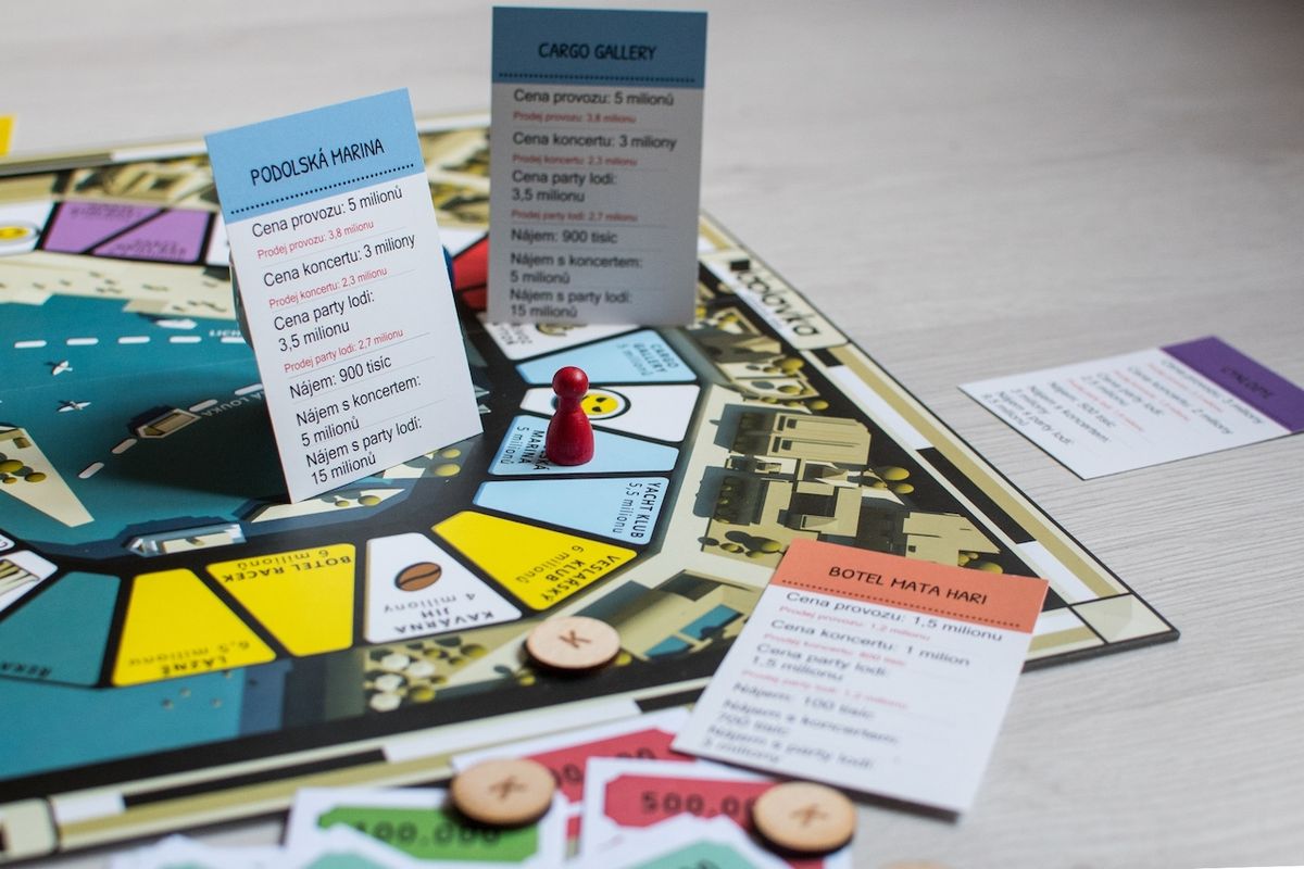 Hra Náplavka není nepodobná Monopolům.