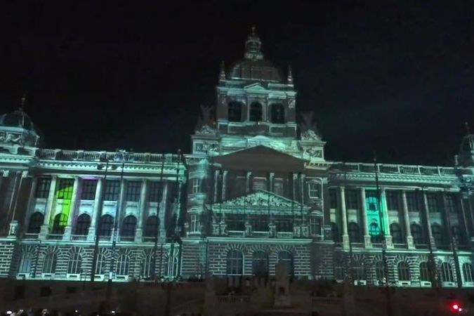 Novoroční videomapping v Praze