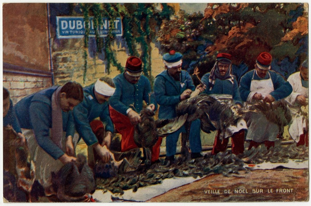 Zobrazení Vánoc francouzských vojáků
