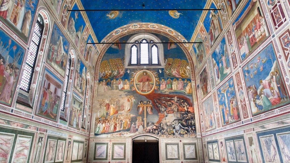 Giottovy fresky v padovské kapli bankéřské rodiny Scrovegniů