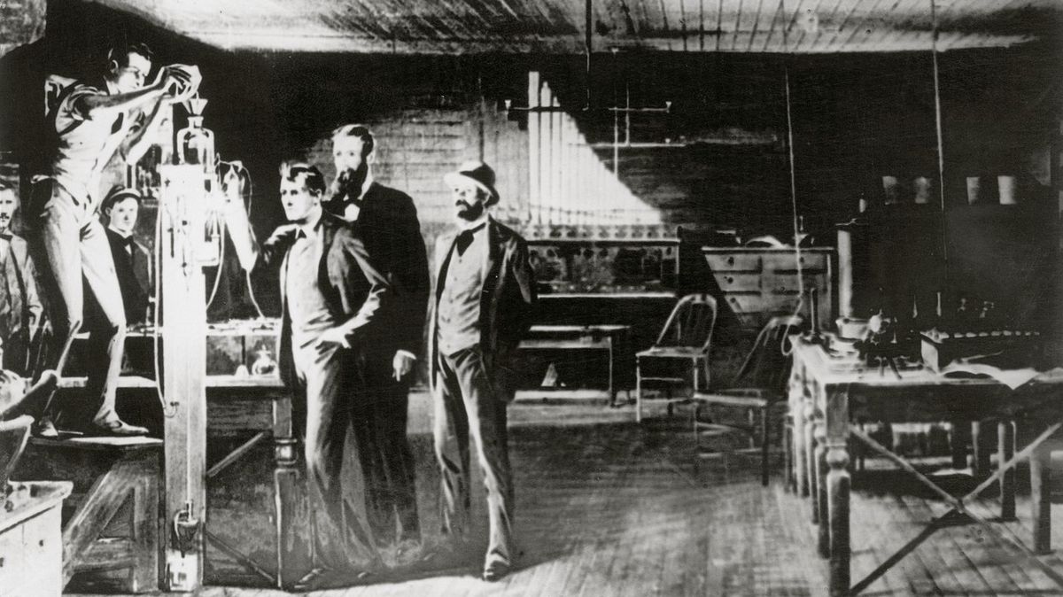 Zkouška žárovky v říjnu 1879