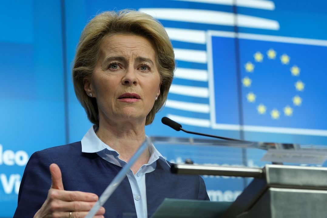 Předsedkyně Evropské komise Ursula von der Leyenová po prvním dni dárcovské konference