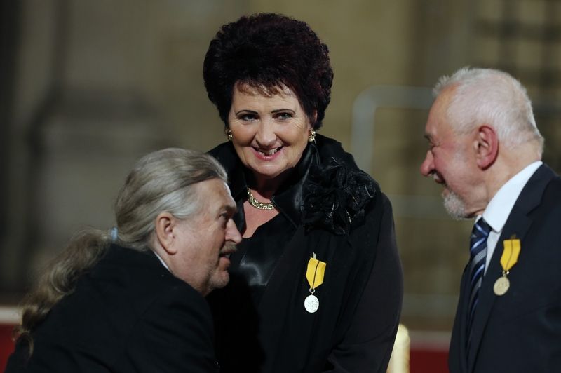 Zleva František Ringo Čech, Helena Fibingerová a Václav Pavlíček