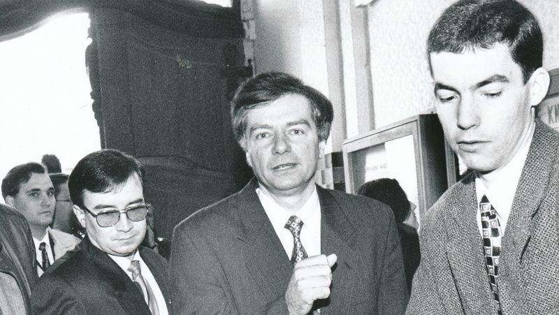 Tomáš Vandas společně s Miroslavem Sládkem (uprostřed)