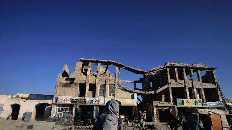 Vybombardovaný Kandahár