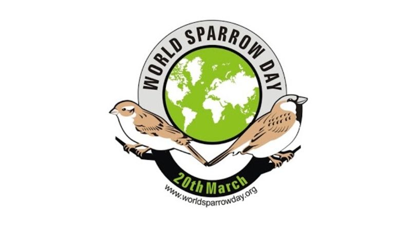Logo Světového dne vrabců - World Sparrow Day.