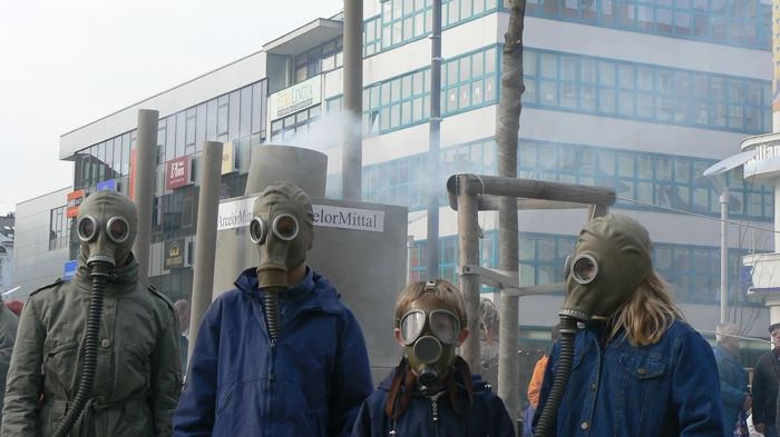 Jeden z protestů obyvatel Ostravy kvůli špatnému ovzduší.