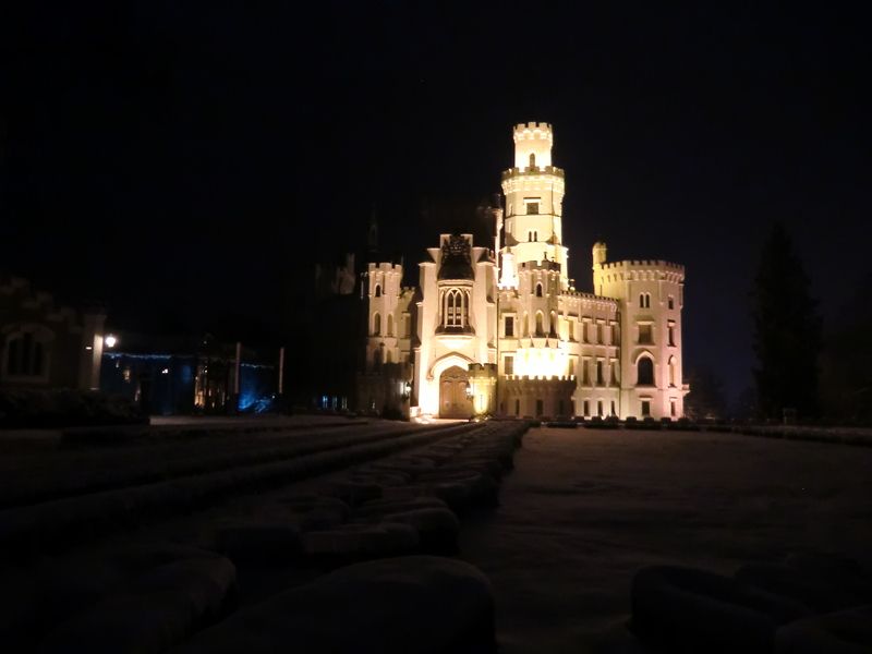 Noční osvětlení zámku
