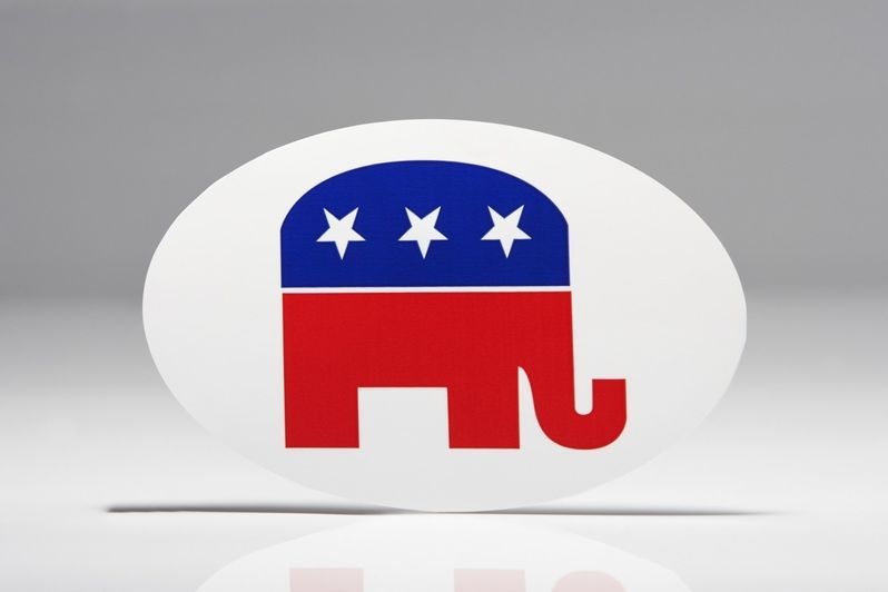 Symbolem Republikánské strany je slon. Organizace v některých státech však používají orla.
