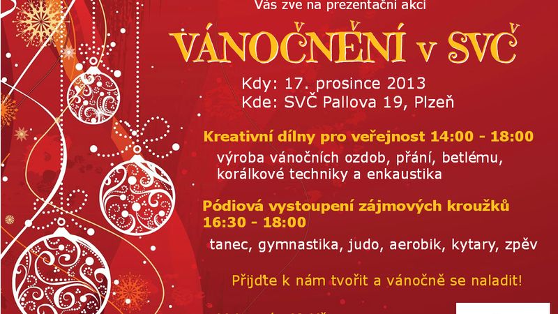 Vánočnění se Střediskem volného času dětí a mládeže Plzeň