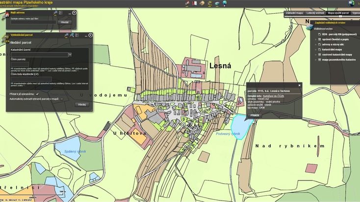 V červenci spustil Plzeňský kraj portál Digitální mapy veřejné správy Plzeňského kraje.
