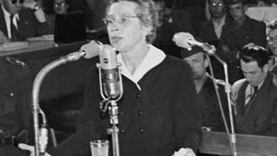 Milada Horáková před soudem v roce 1950