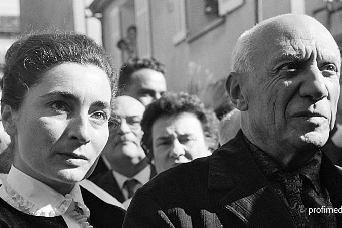Picasso s manželkou Jacqueline Roqueovou.