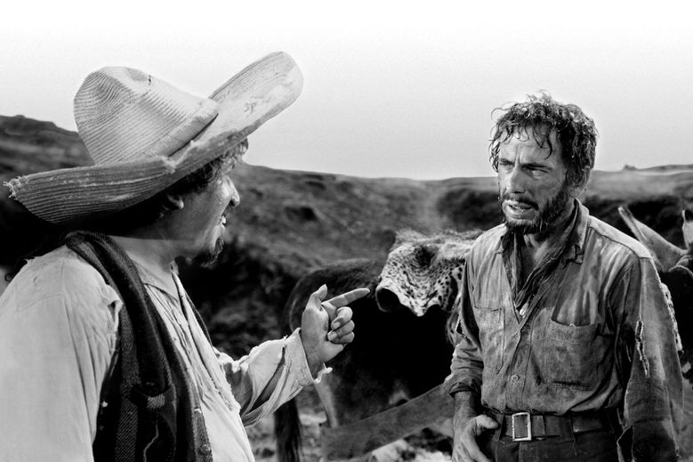 Humphrey Bogart ve filmu podle Travenovy předlohy Poklad na Sierra Madre (režie: John Huston, 1948) 