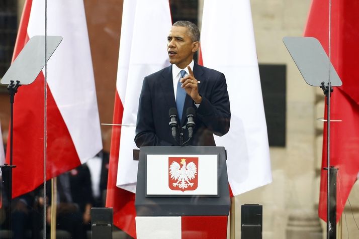 Americký prezident Barack Obama během projevu ve Varšavě