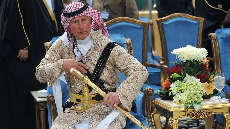 Princ Charles během návštěvy Rijádu