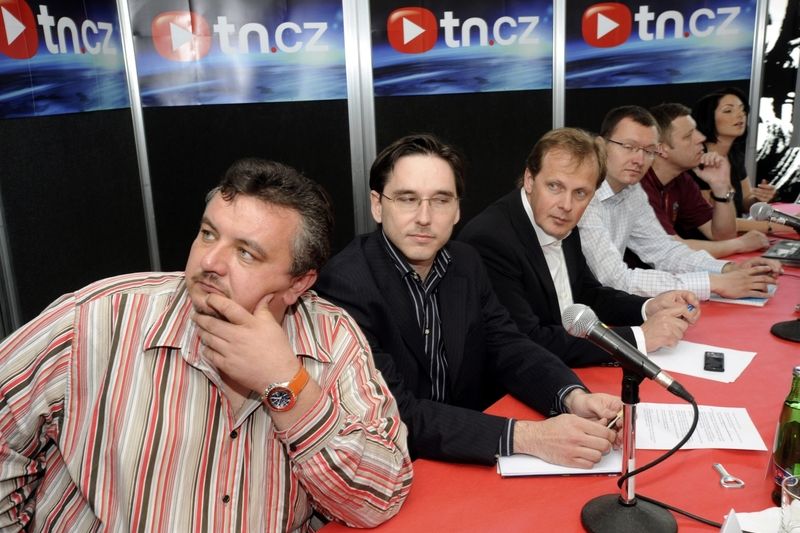 Zleva Martin Ondráček, Jan Řehák a bývalý ředitel Novy Petr Dvořák
