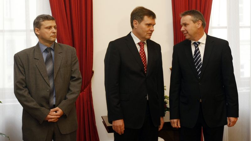 Roman Pekárek, Pavel Bohatec, Miroslav Bernášek (zleva).