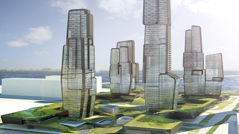 Vítězný projekt na stavbu nového Světového obchodního centra ve Wen-čou v Číně.